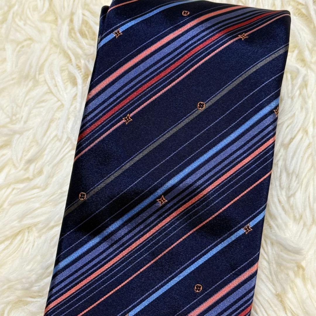 【美品】ルイヴィトン モノグラム柄 ネクタイ シルク