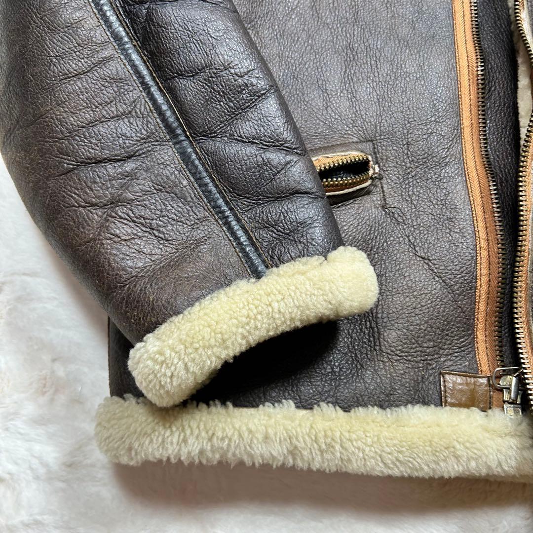 フライトジャケット　ムートンジャケット　D-1 ビンテージ　90s リアルレザー