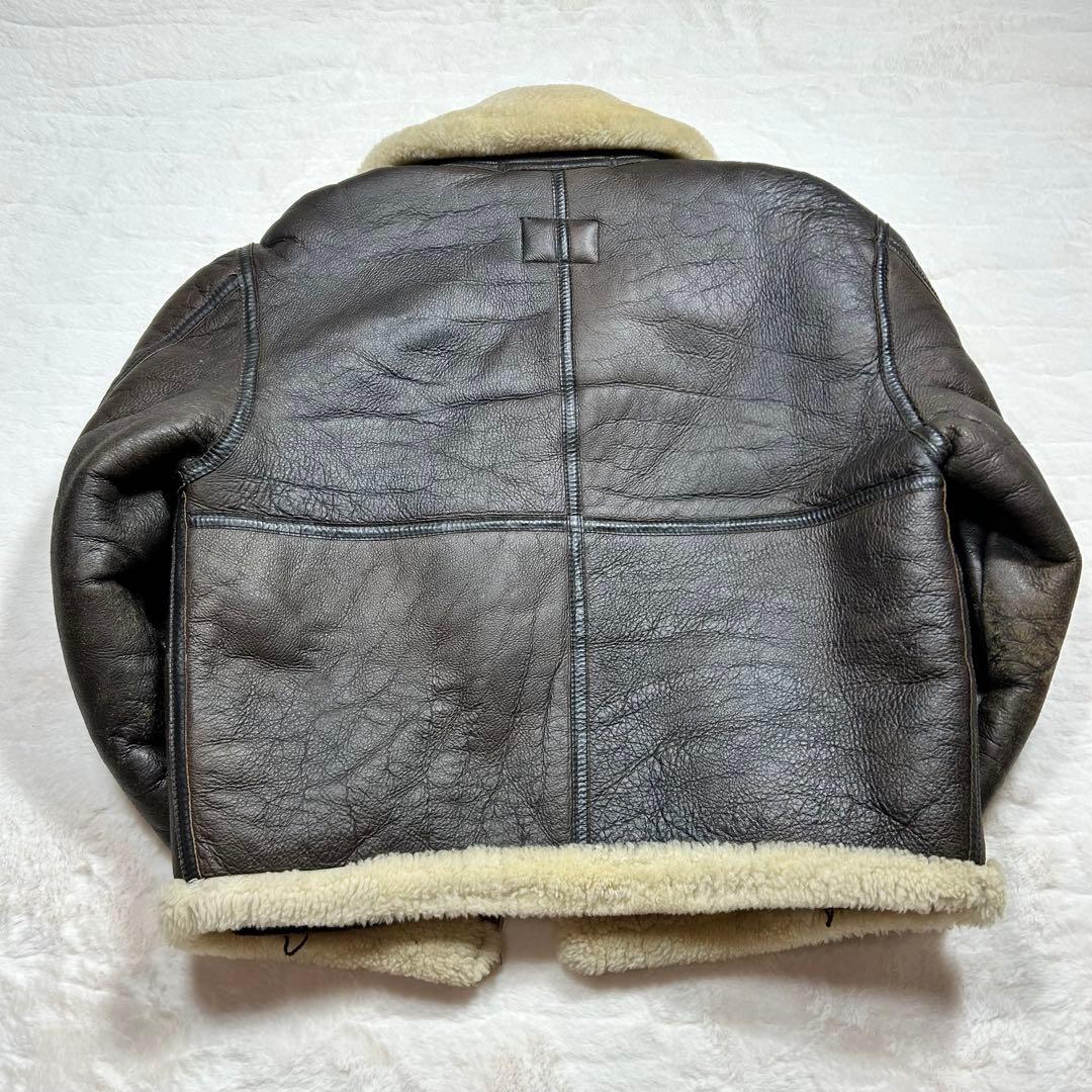 フライトジャケット　ムートンジャケット　D-1 ビンテージ　90s リアルレザー