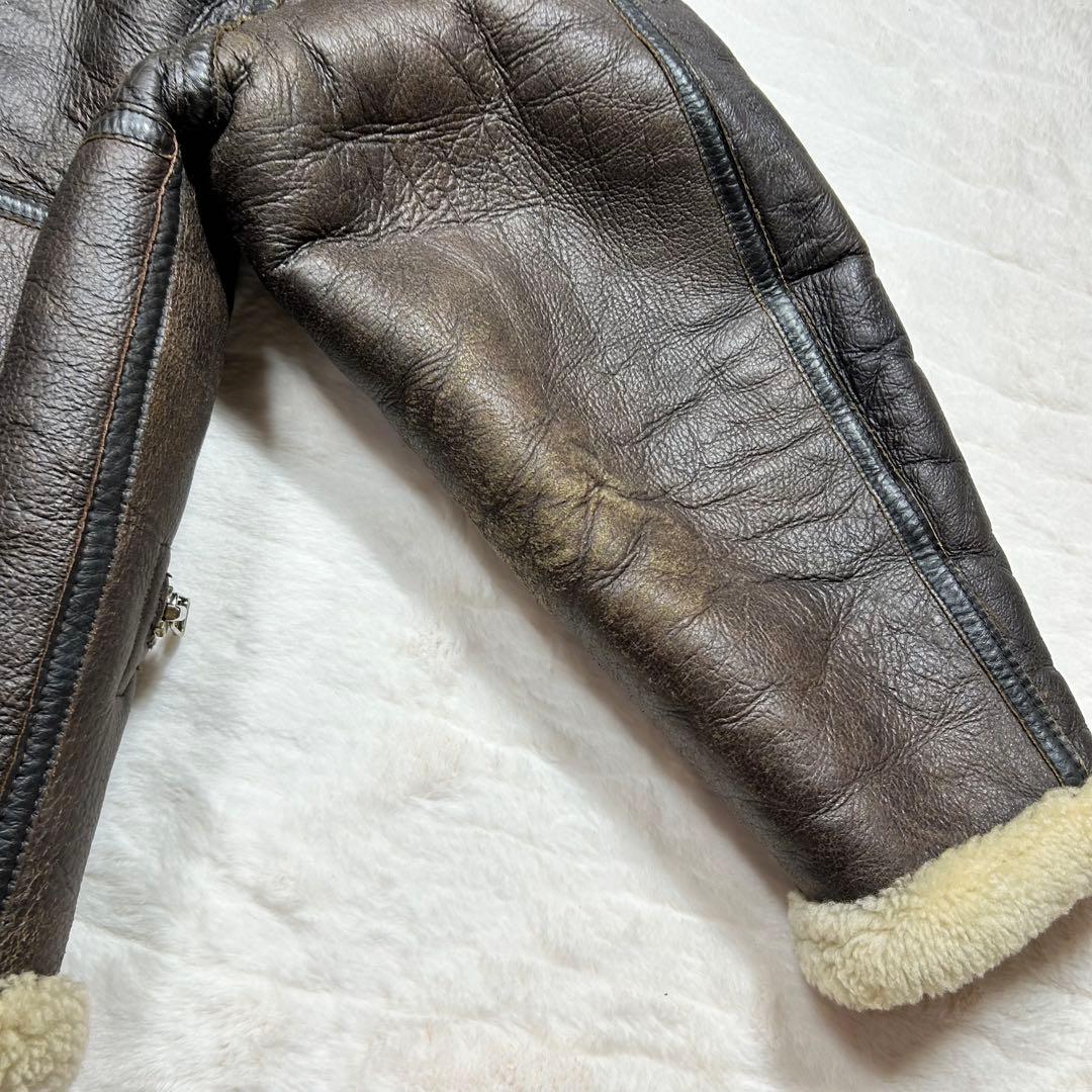 フライトジャケット　ムートンジャケット　D-1 ビンテージ　90s リアルレザー