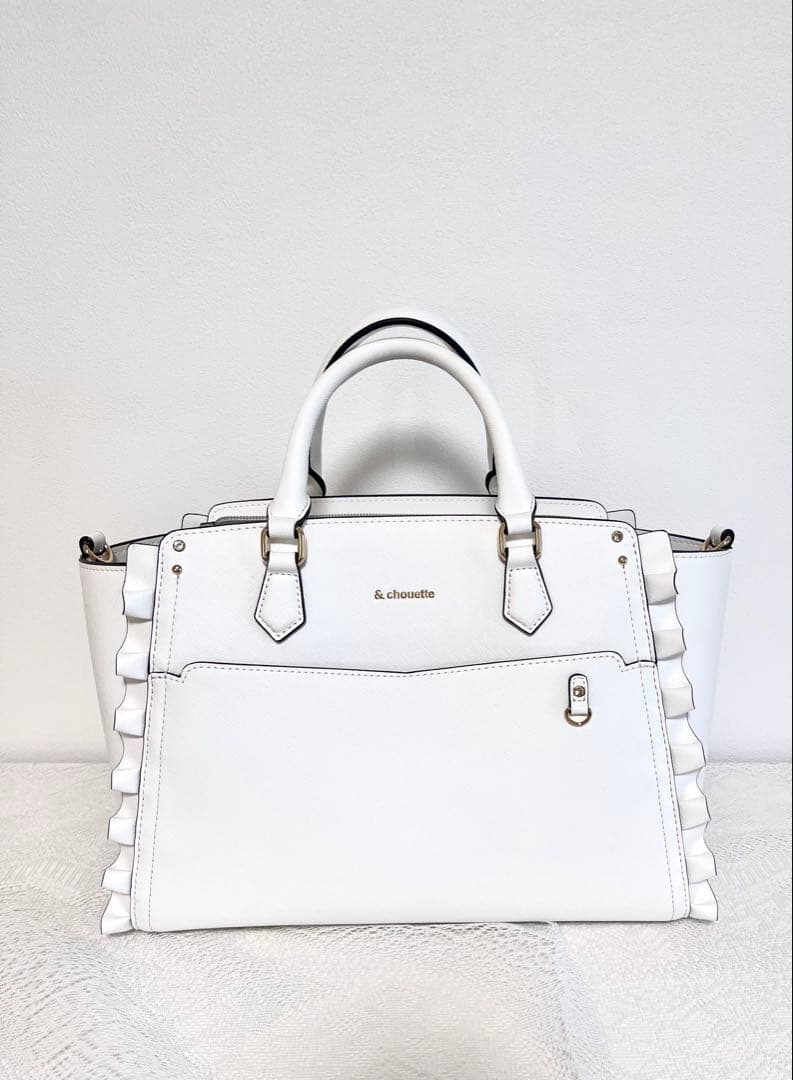 &chouette 推し事バッグ 痛バ　クリアポケット付きトートバッグ　ホワイト