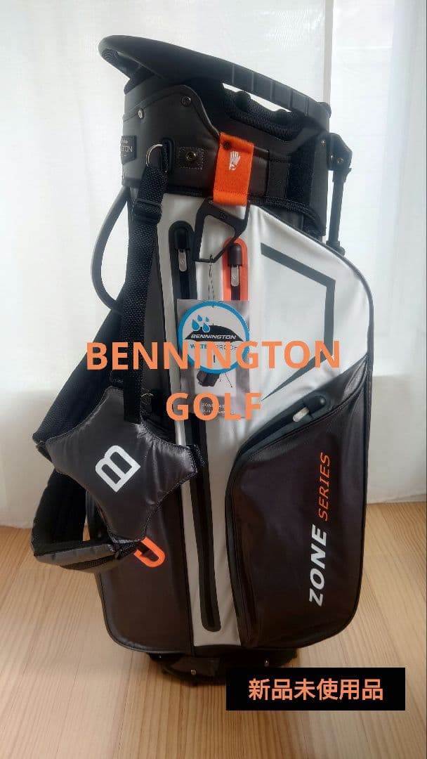 BENNINGTON ZONE ゴルフ・キャディバッグ グレー/オレンジ14分割