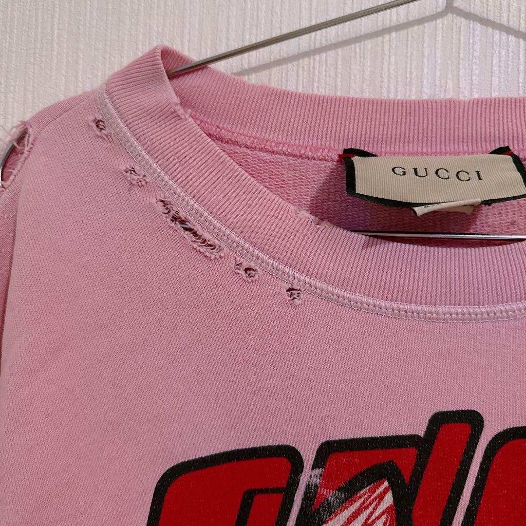 GUCCI 猫　CAT ダメージスウェット