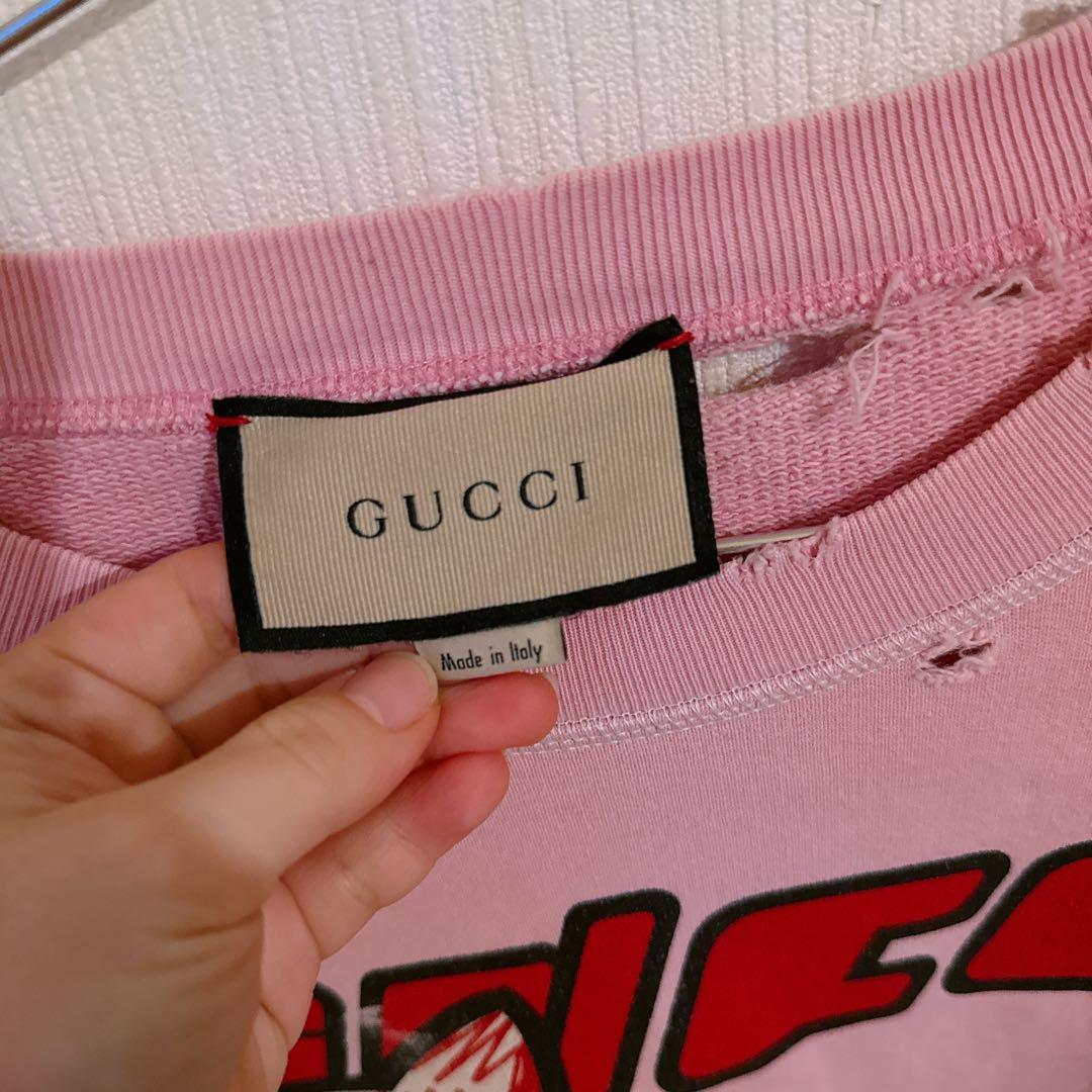 GUCCI 猫　CAT ダメージスウェット