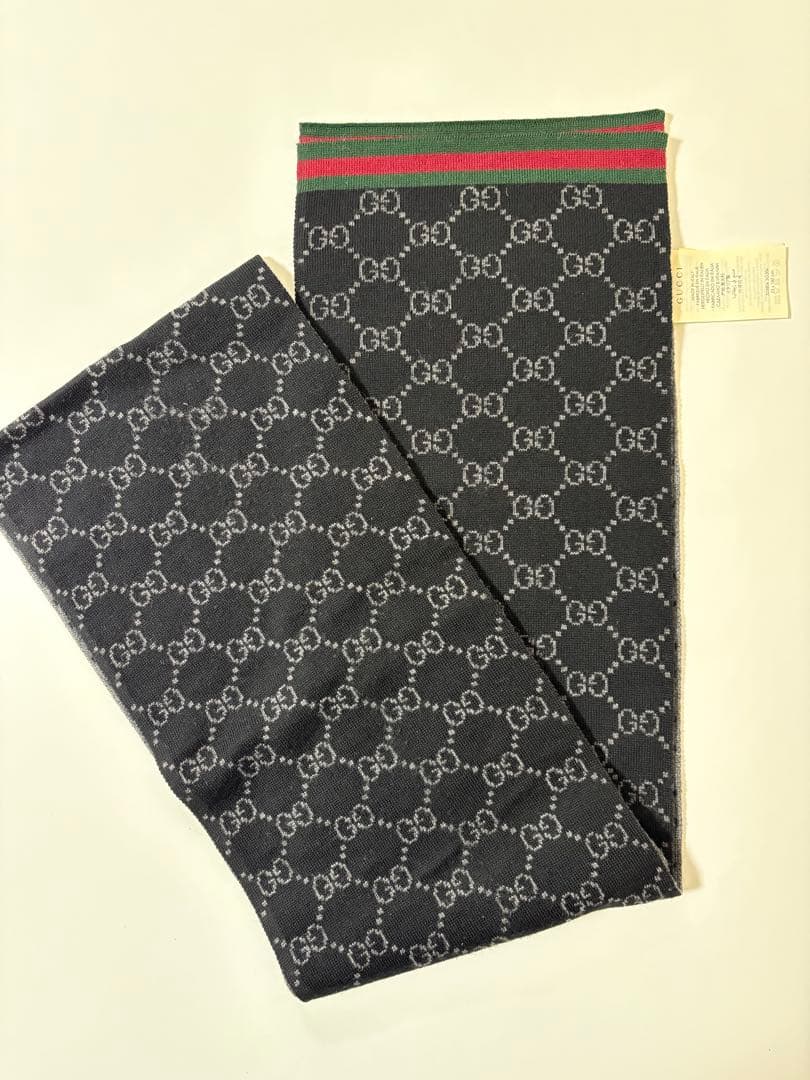 美品GUCCI GGパターン マフラー