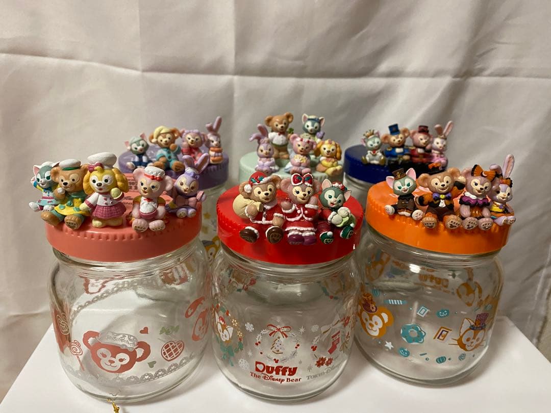 ダッフィーフレンズ 紅茶 フィギュアつき ガラス瓶 6個セット