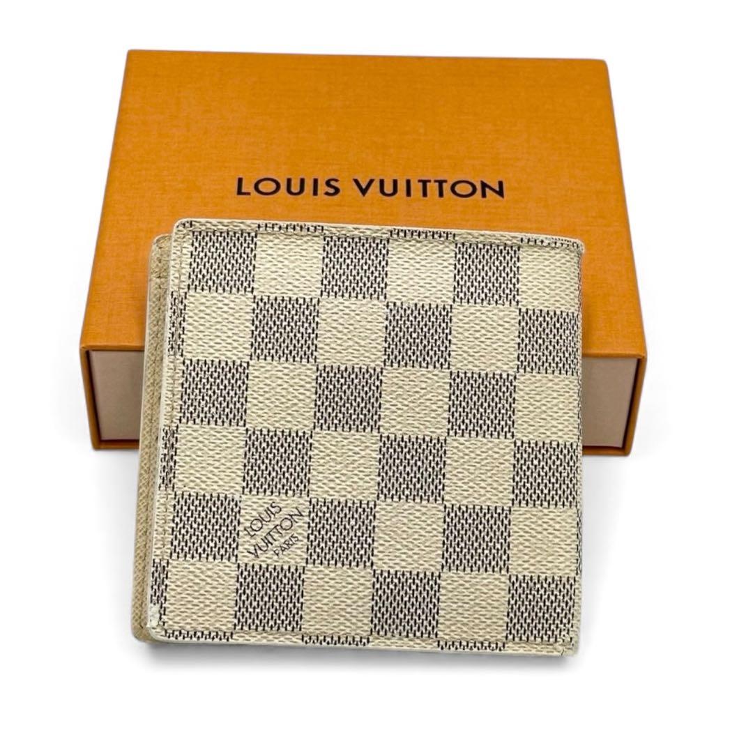 【美品】ルイヴィトン ポルトフォイユ マルコ 財布 ダミエアズール CA2088