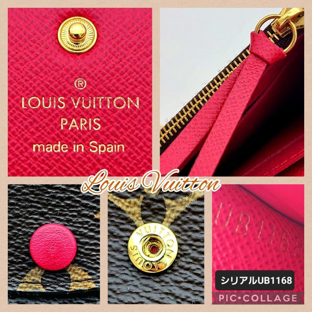 極美品ルイヴィトン ポルトモネ ロザリ M62532 フューシャ ケース