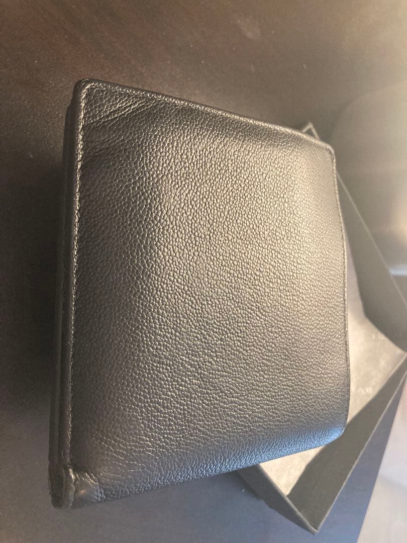 BVLGARI ブルガリ 二つ折り財布 ブラック レザー 箱付き