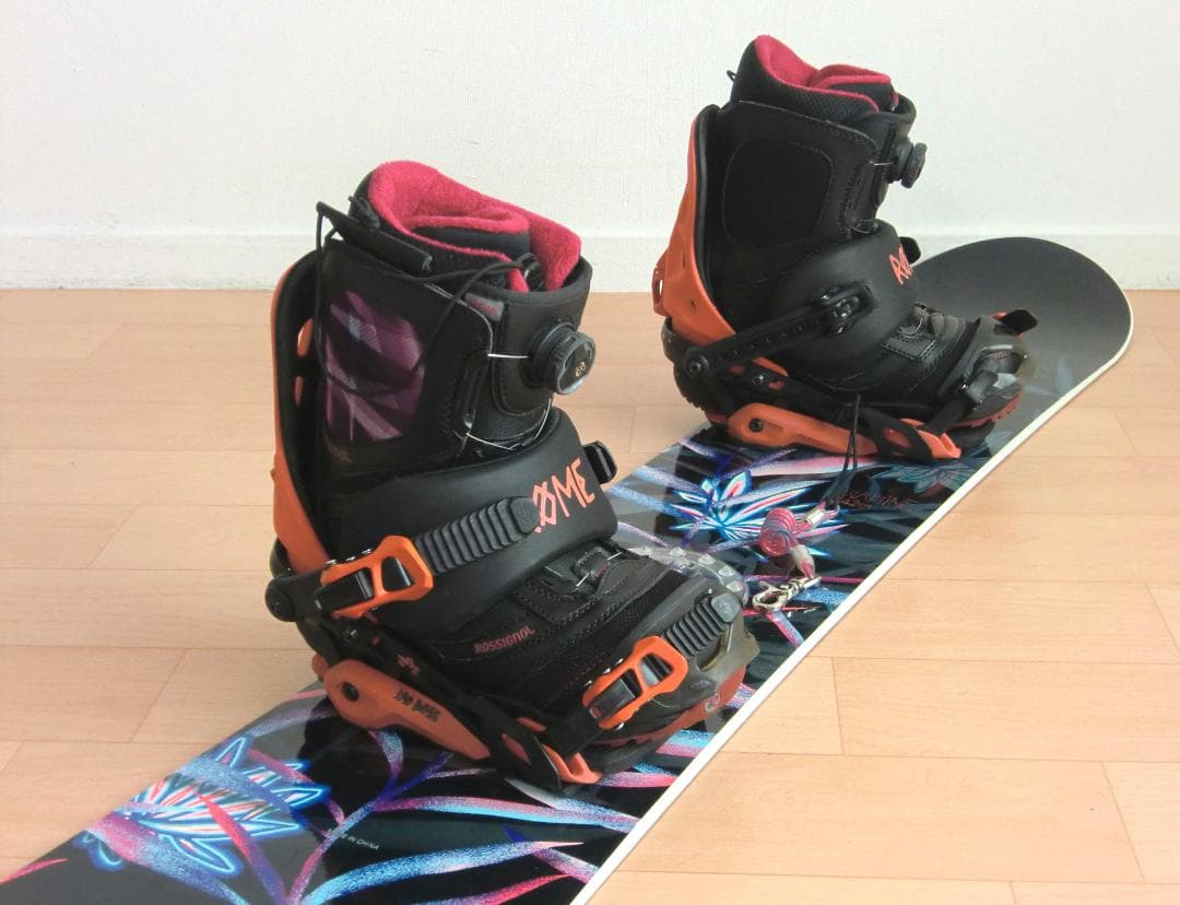 ■1月限定■送料無料■ROXY■女性用スノボセット■142/24.5■WAX済■