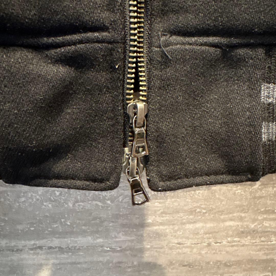 BEAMS HEART スタジャン L ブラック 袖レザー　ダブルジップ