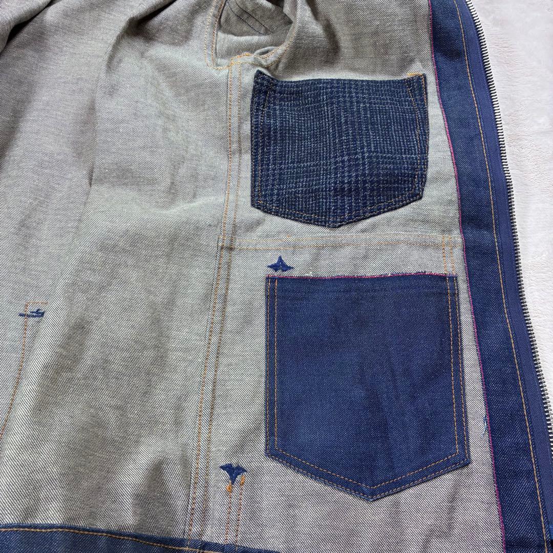 45R 極美品 デニムのヨットパーカー インディゴ WALDESジップ サイズ3