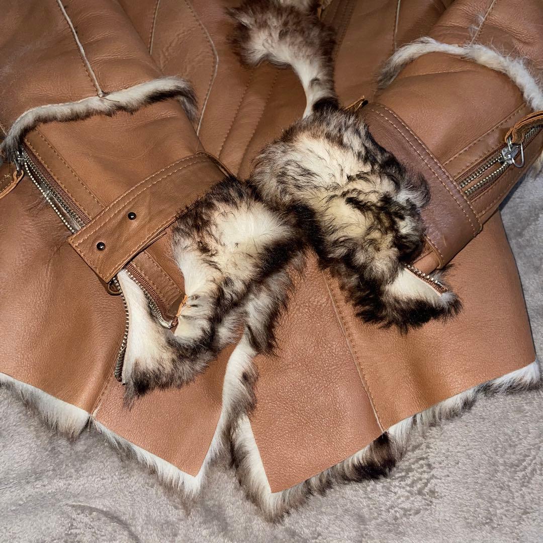 レア✨ ムートンコート フード y2k 平成 ギャル 00s リアルファー