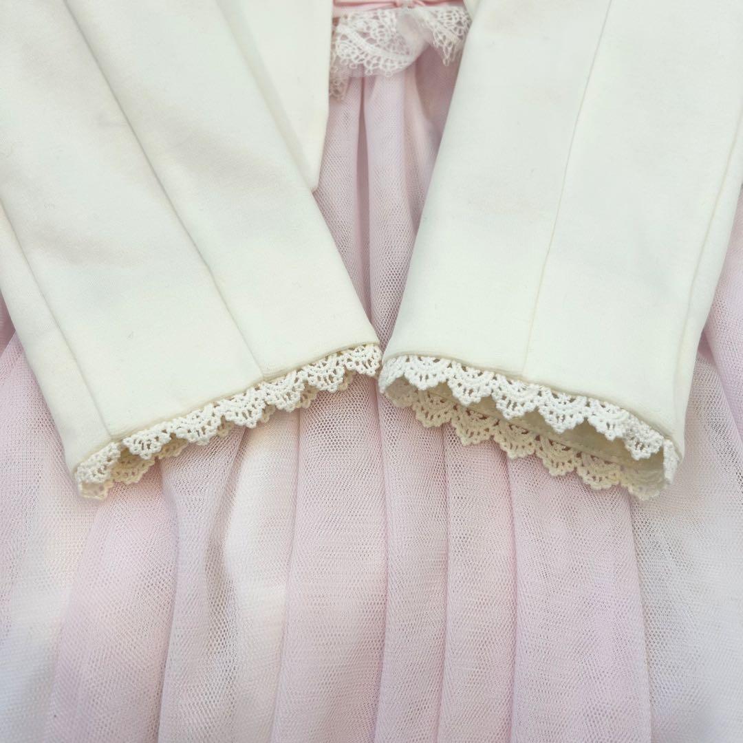 メゾピアノ　キッズフォーマル　セレモニー　ドレス　セットアップ　ピンク　120