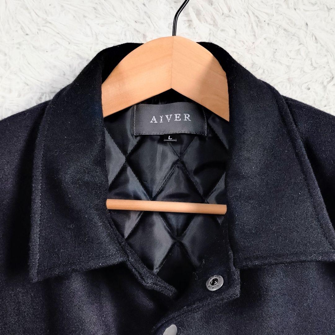 AIVER　風神雷神　スタジャン　黒白カラー　オーバーサイズ　刺繍