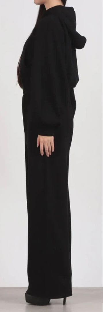 サロペット・オーバーオール・オールインワン CLANE HOODED SWEAT ALL IN ONE BLACK 01 S