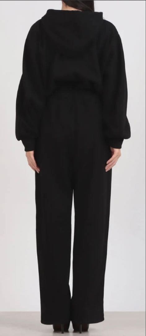 サロペット・オーバーオール・オールインワン CLANE HOODED SWEAT ALL IN ONE BLACK 01 S