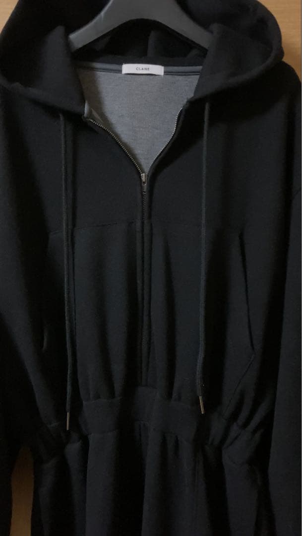 サロペット・オーバーオール・オールインワン CLANE HOODED SWEAT ALL IN ONE BLACK 01 S