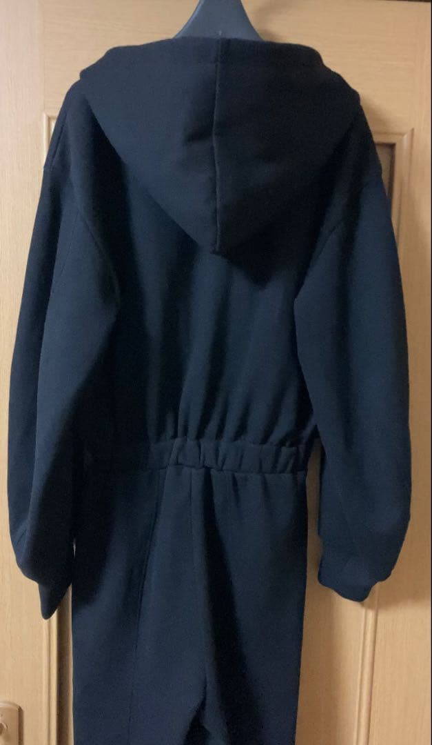 サロペット・オーバーオール・オールインワン CLANE HOODED SWEAT ALL IN ONE BLACK 01 S