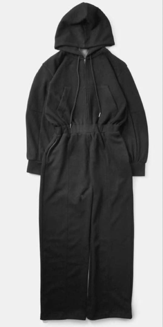 サロペット・オーバーオール・オールインワン CLANE HOODED SWEAT ALL IN ONE BLACK 01 S