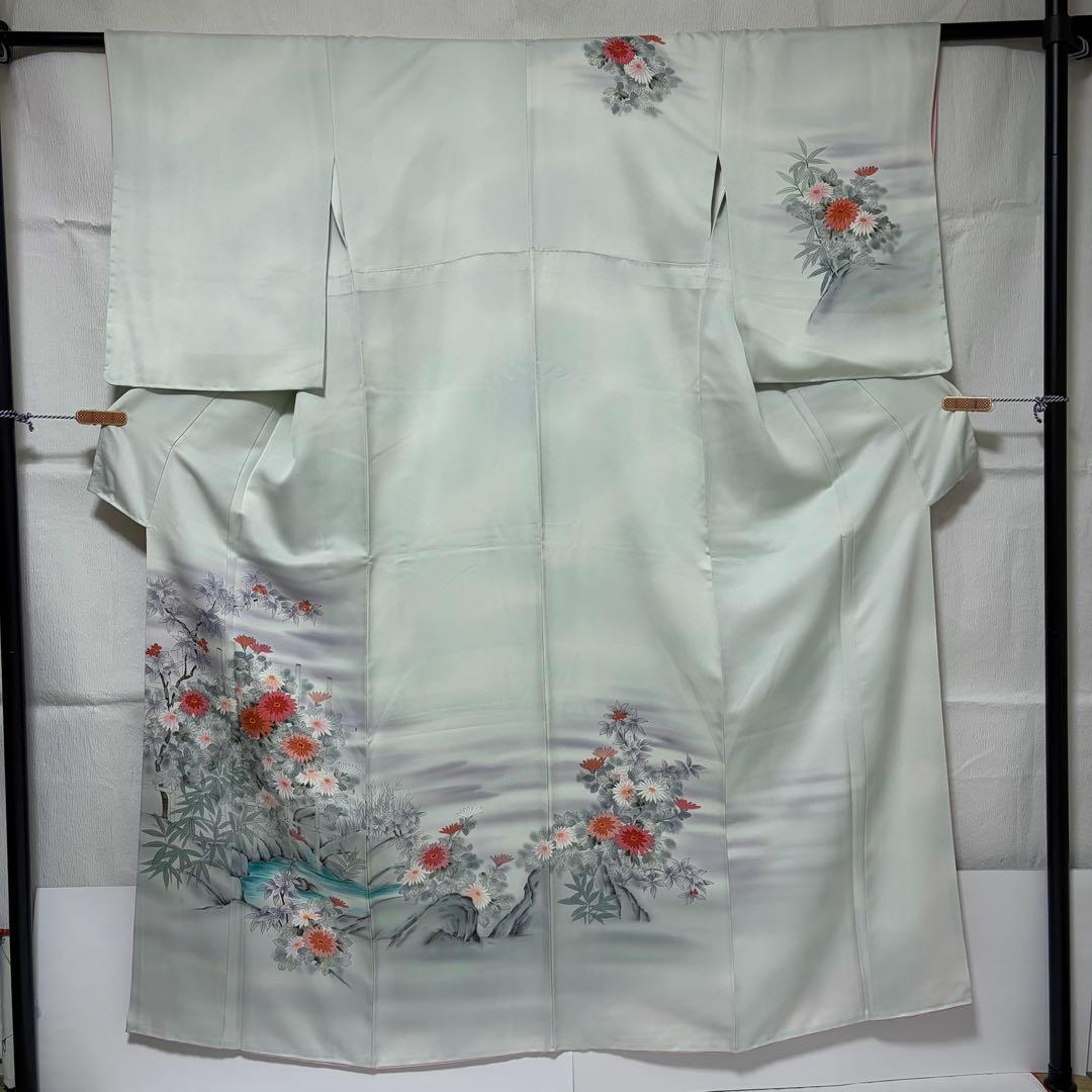 未使用近い　美品　袷　正絹　友禅　訪問着　フルセット