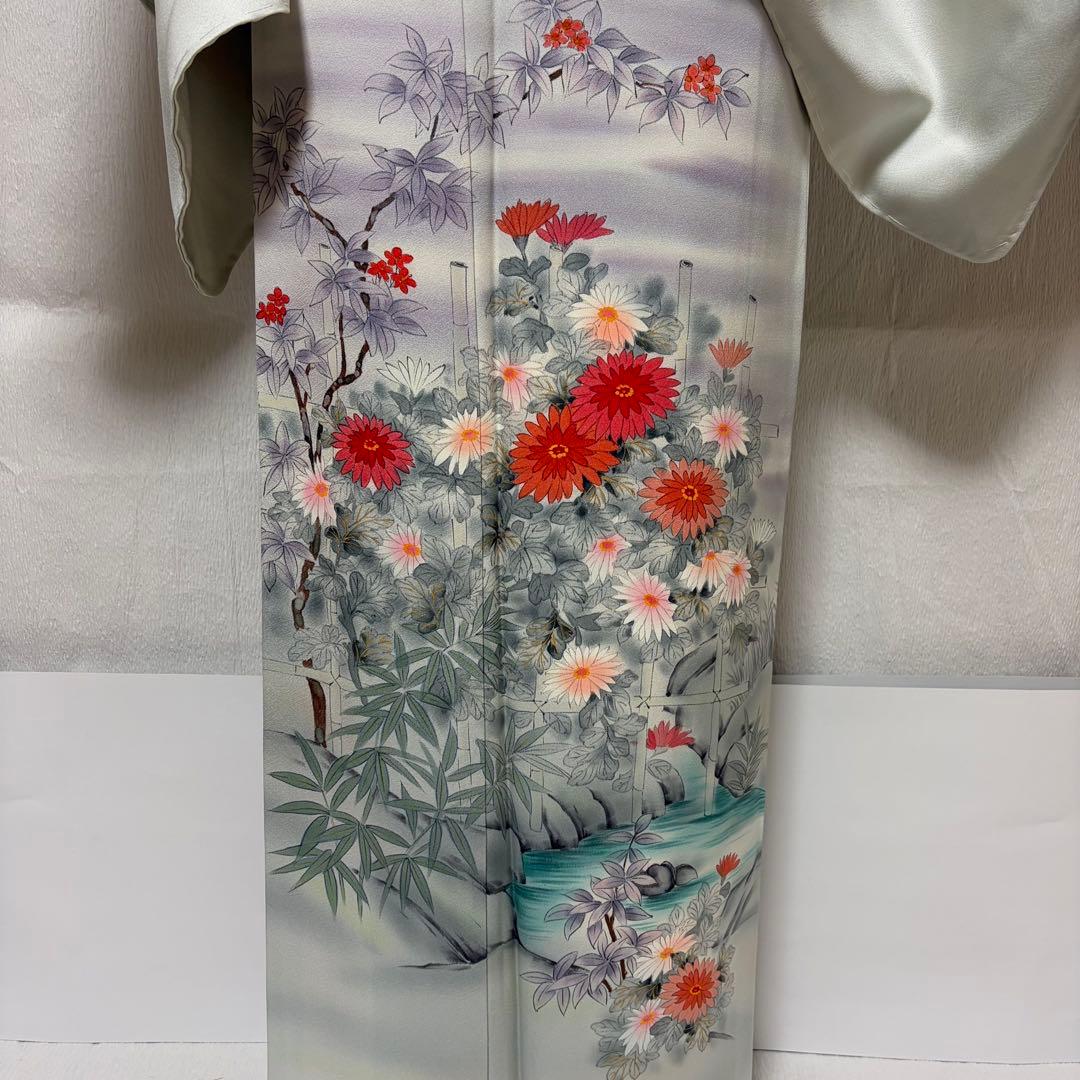 未使用近い　美品　袷　正絹　友禅　訪問着　フルセット