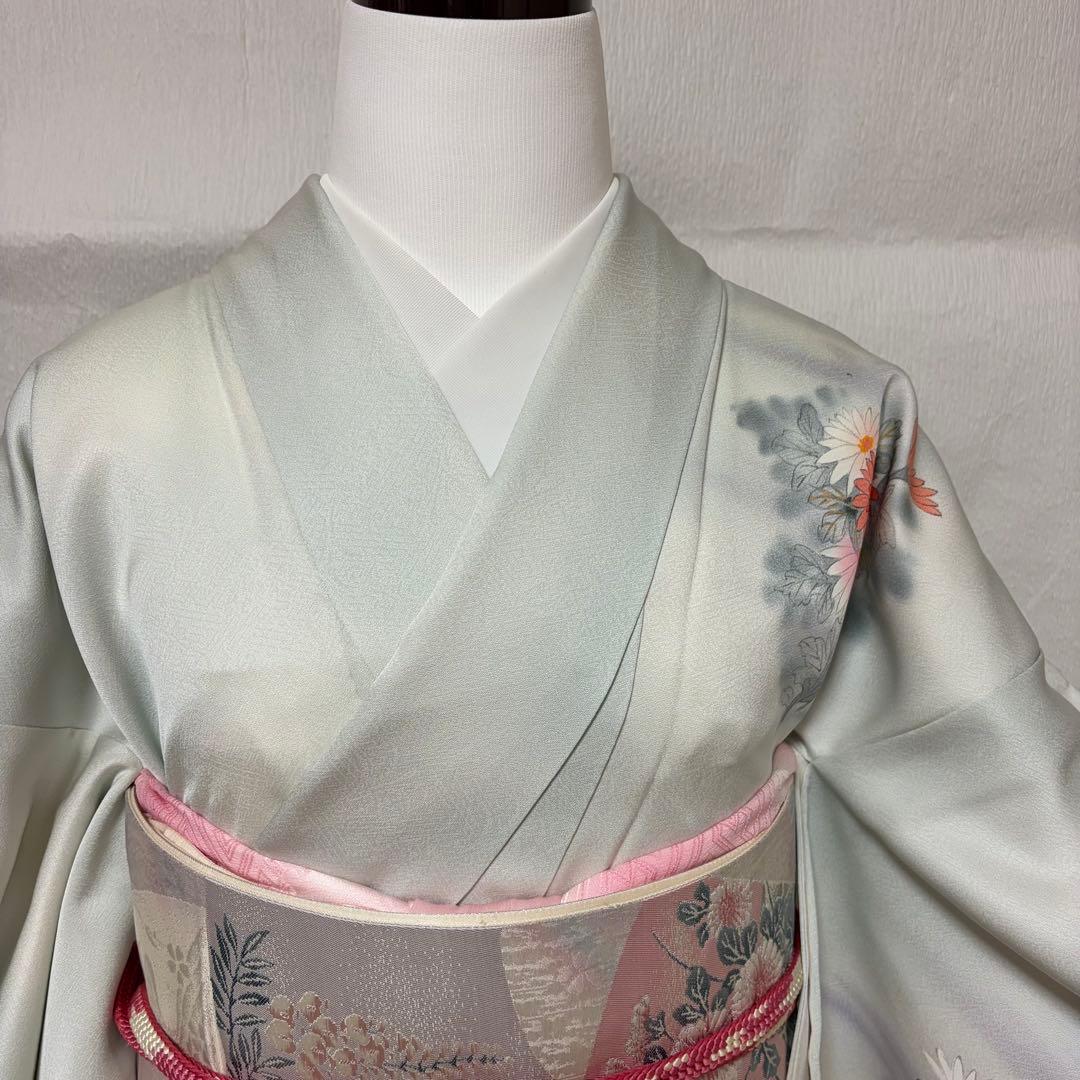未使用近い　美品　袷　正絹　友禅　訪問着　フルセット