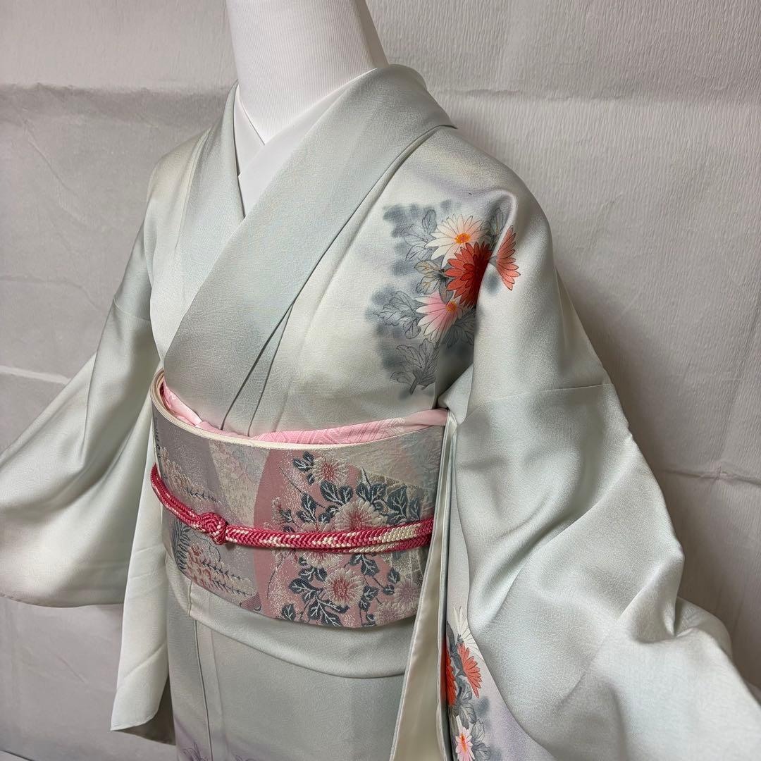 未使用近い　美品　袷　正絹　友禅　訪問着　フルセット