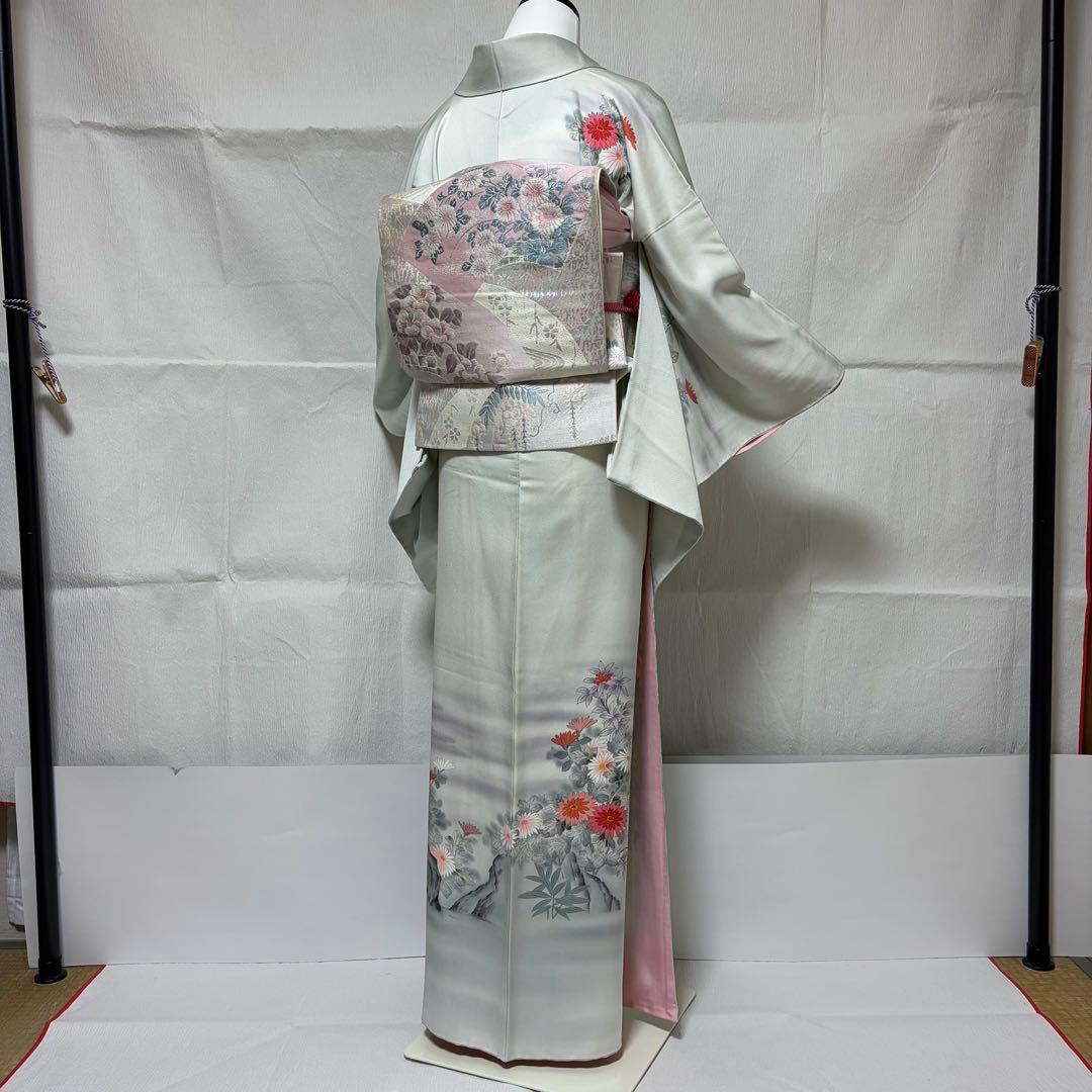 未使用近い　美品　袷　正絹　友禅　訪問着　フルセット