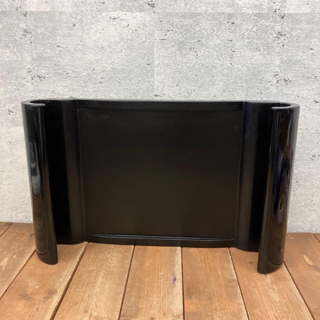 昭和レトロ 高級漆器 木製 リーフ柄 金蒔絵 花瓶台 花台 盆栽台 平卓 座卓