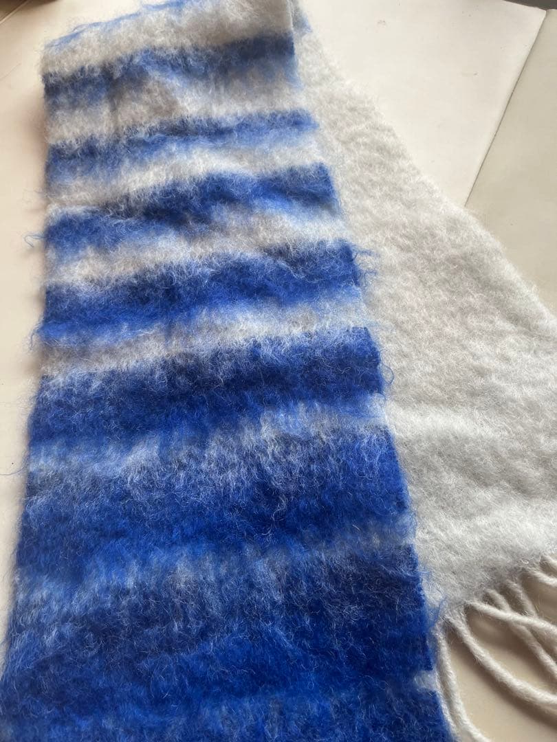 LOEWE ストライプモヘアマフラー