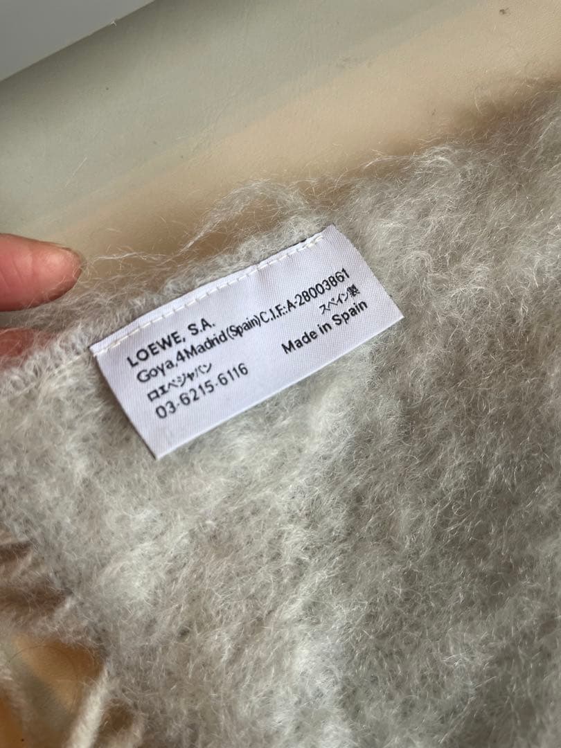 LOEWE ストライプモヘアマフラー