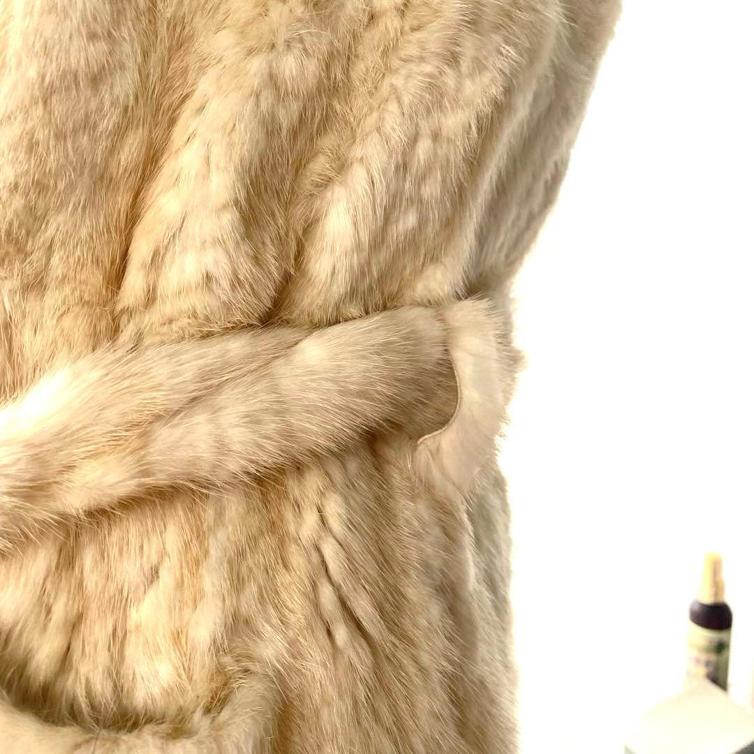 ミンク　フード付きファージレ　フード付き