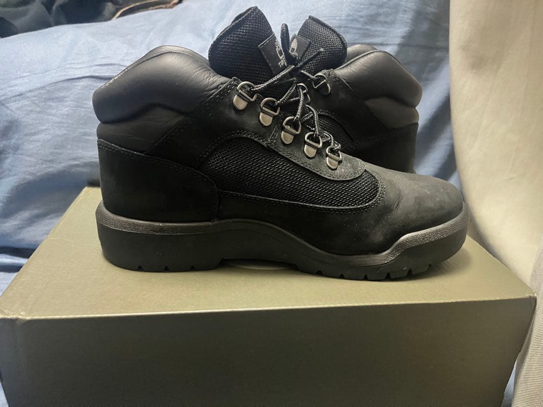 【美品】Timberland FIELD BOOT 8 BLACK ブーツ