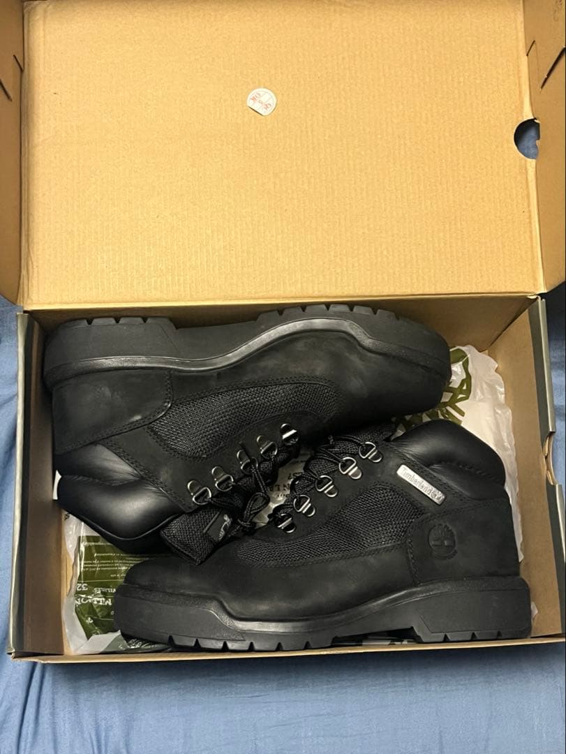 【美品】Timberland FIELD BOOT 8 BLACK ブーツ