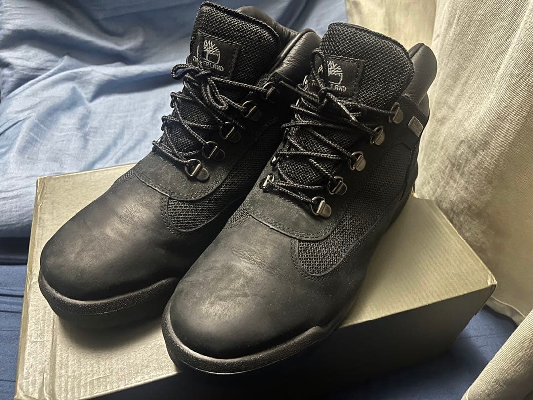 【美品】Timberland FIELD BOOT 8 BLACK ブーツ