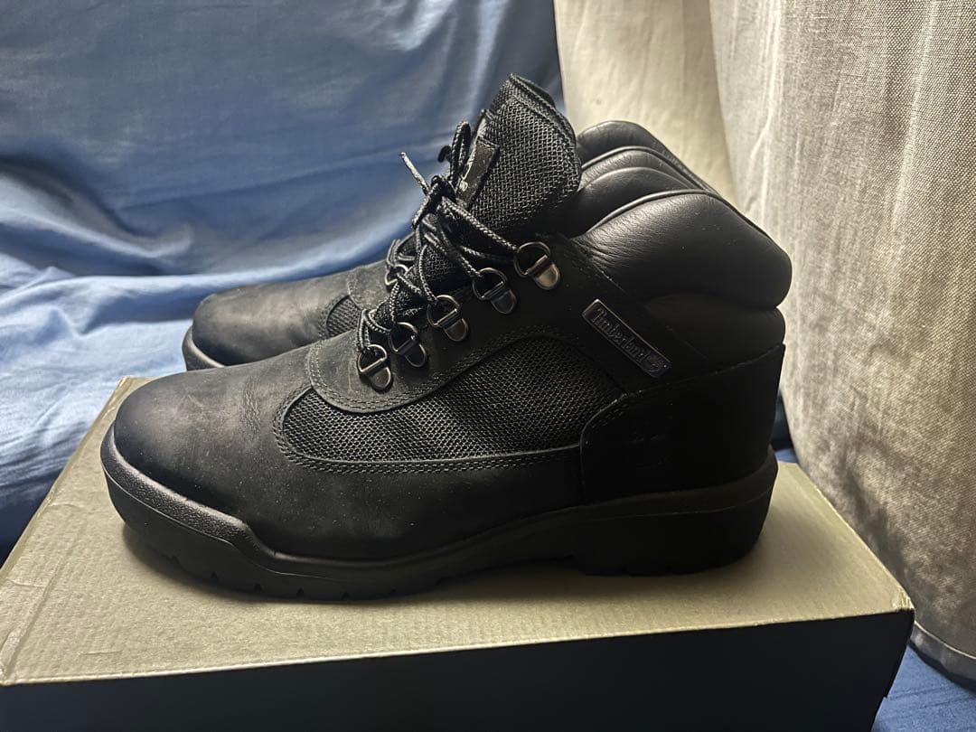 【美品】Timberland FIELD BOOT 8 BLACK ブーツ