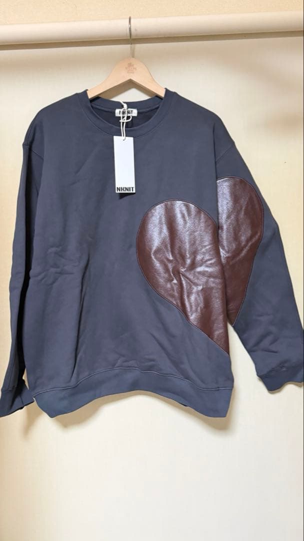 NKNIT Heart pattern pullover sweat ハート