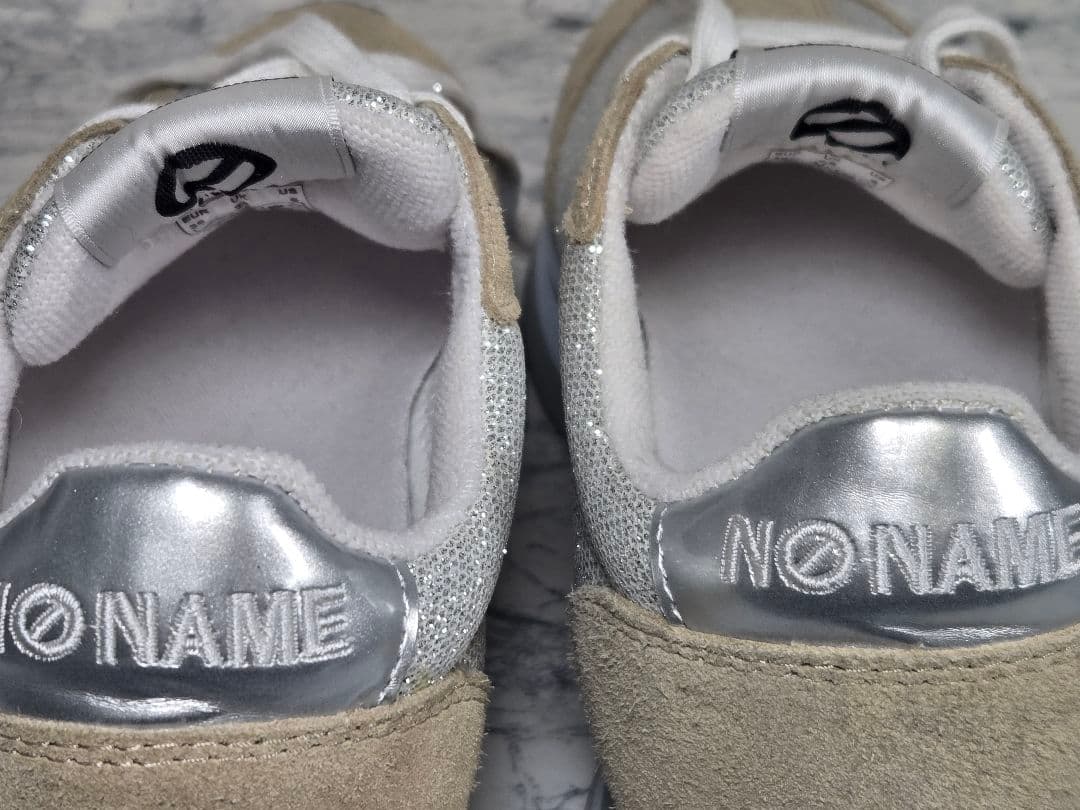 【未使用品】★NONAME★厚底スニーカー★23.0cm★シルバー×ベージュ