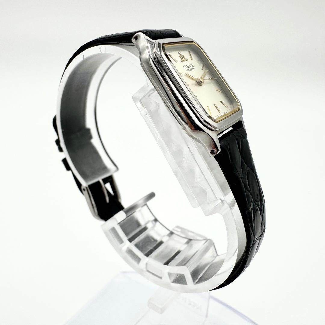 稼働/新品電池　セイコー　クレドール　クォーツ　レディース腕時計　純正ベルト