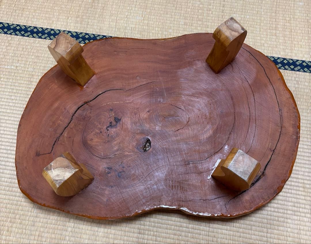 欅　一枚板　座卓　ちゃぶ台　レトロ