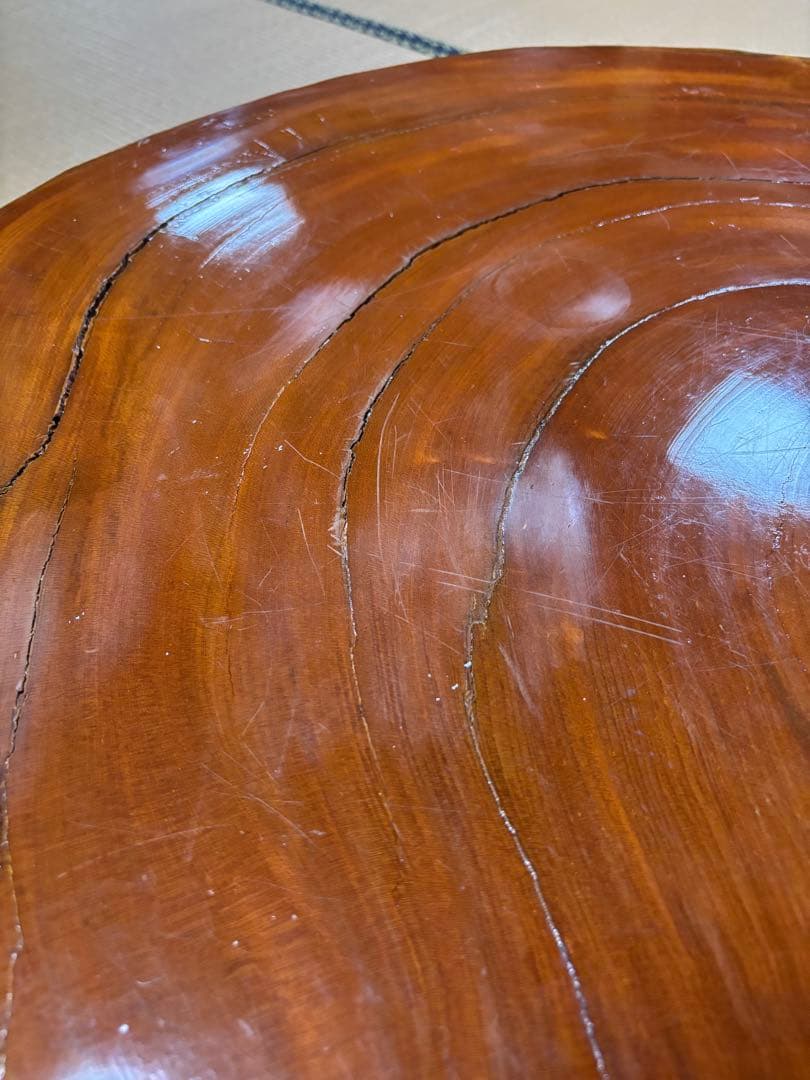 欅　一枚板　座卓　ちゃぶ台　レトロ