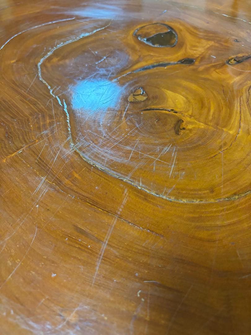 欅　一枚板　座卓　ちゃぶ台　レトロ