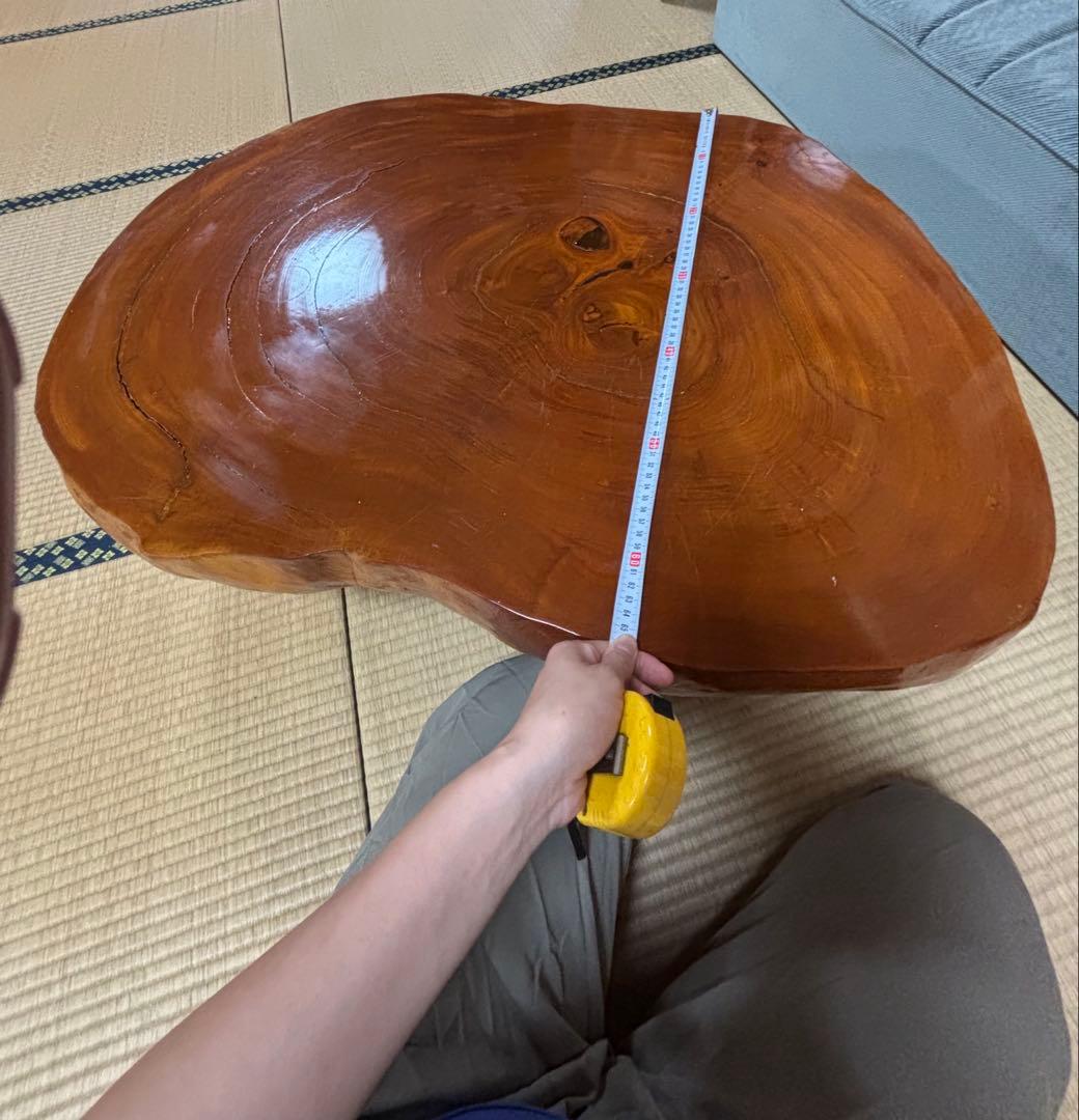 欅　一枚板　座卓　ちゃぶ台　レトロ