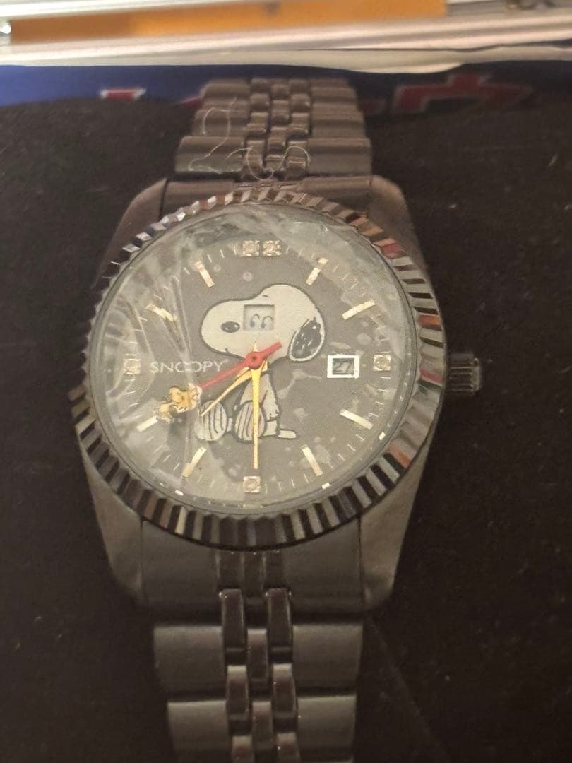 SNOOPY 天然ダイヤモンド腕時計