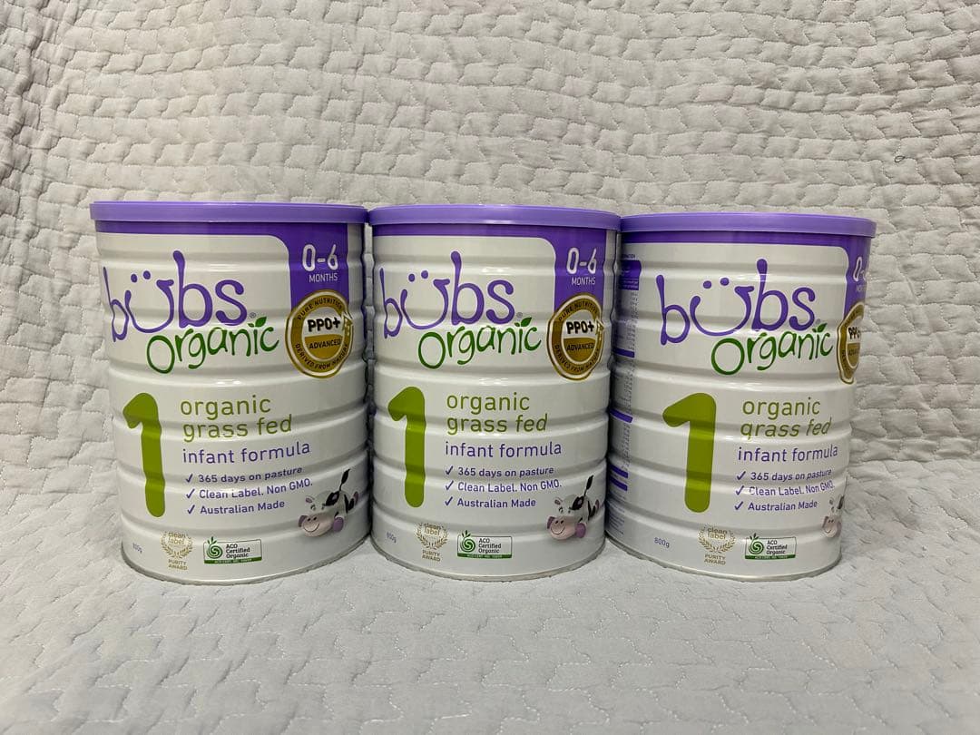 【3缶セット】bubs organic 有機グラスフェッド　粉ミルク