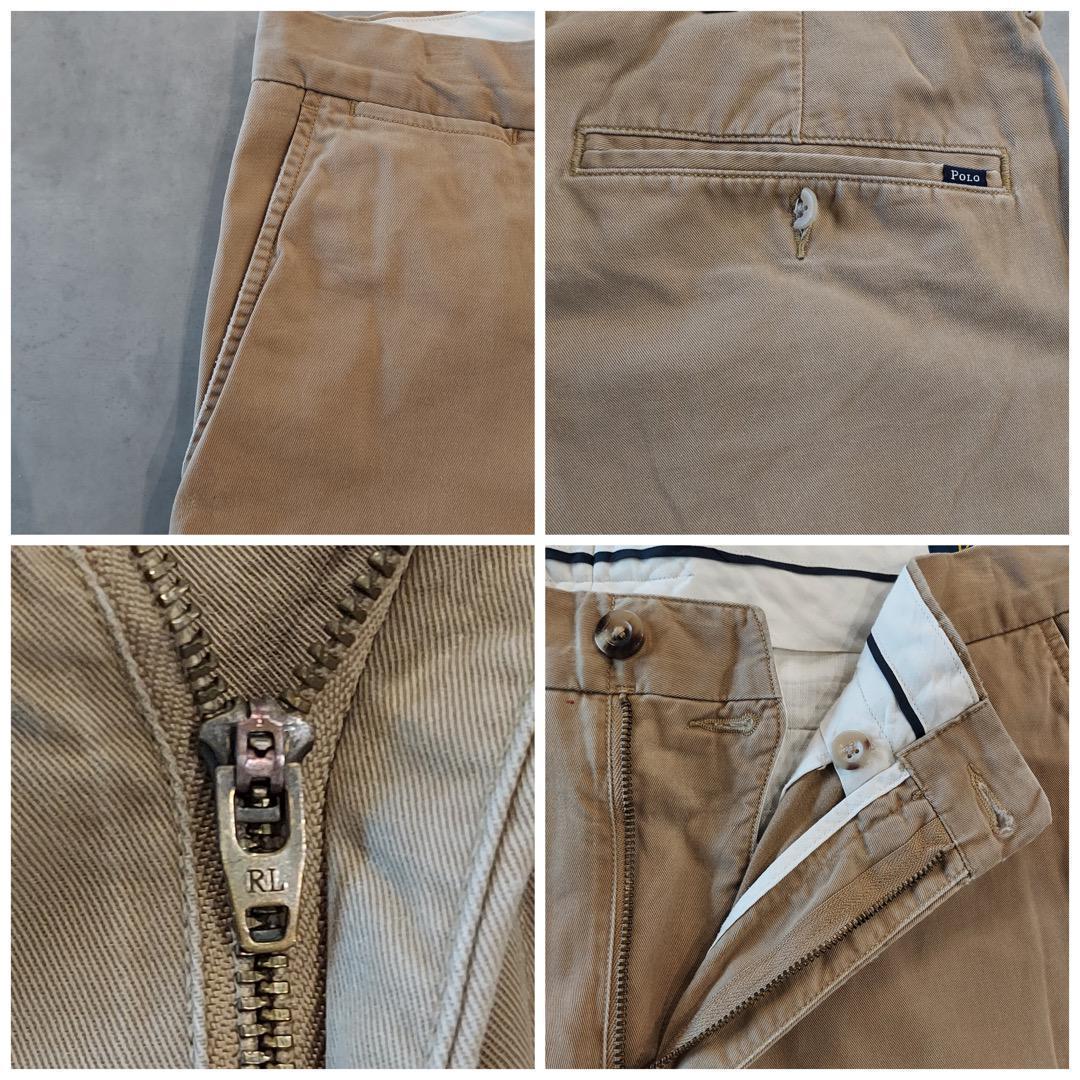 ポロ ラルフローレン W34 ポロチノ チノパン 古着 ベージュ 14926