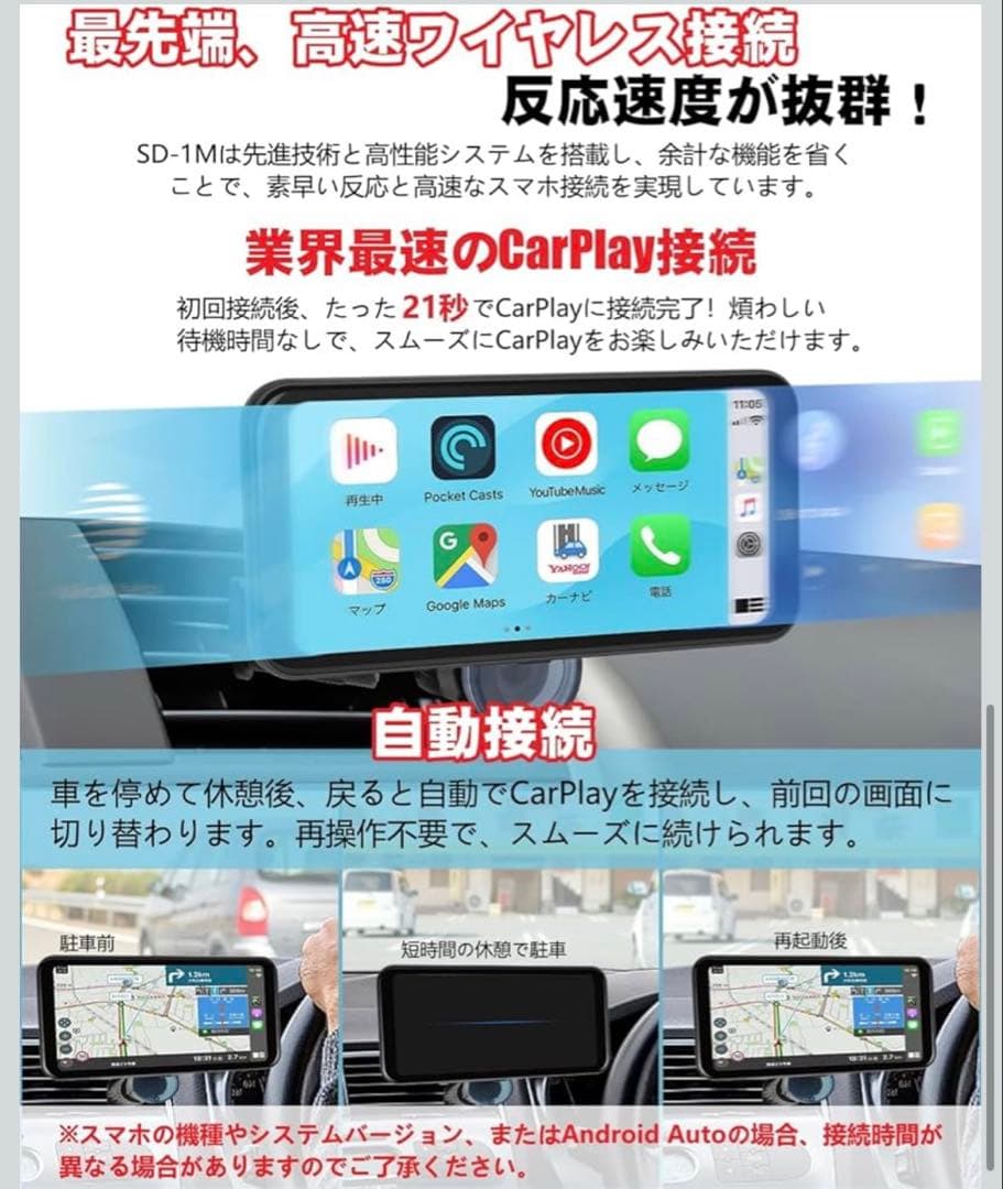 ニコマク NikoMaku ポータブル車載モニター SD-1M