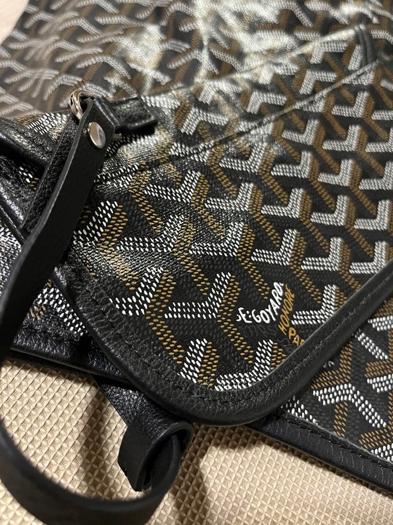 Goyard ショルダーバッグ ブラック ポーチ付き
