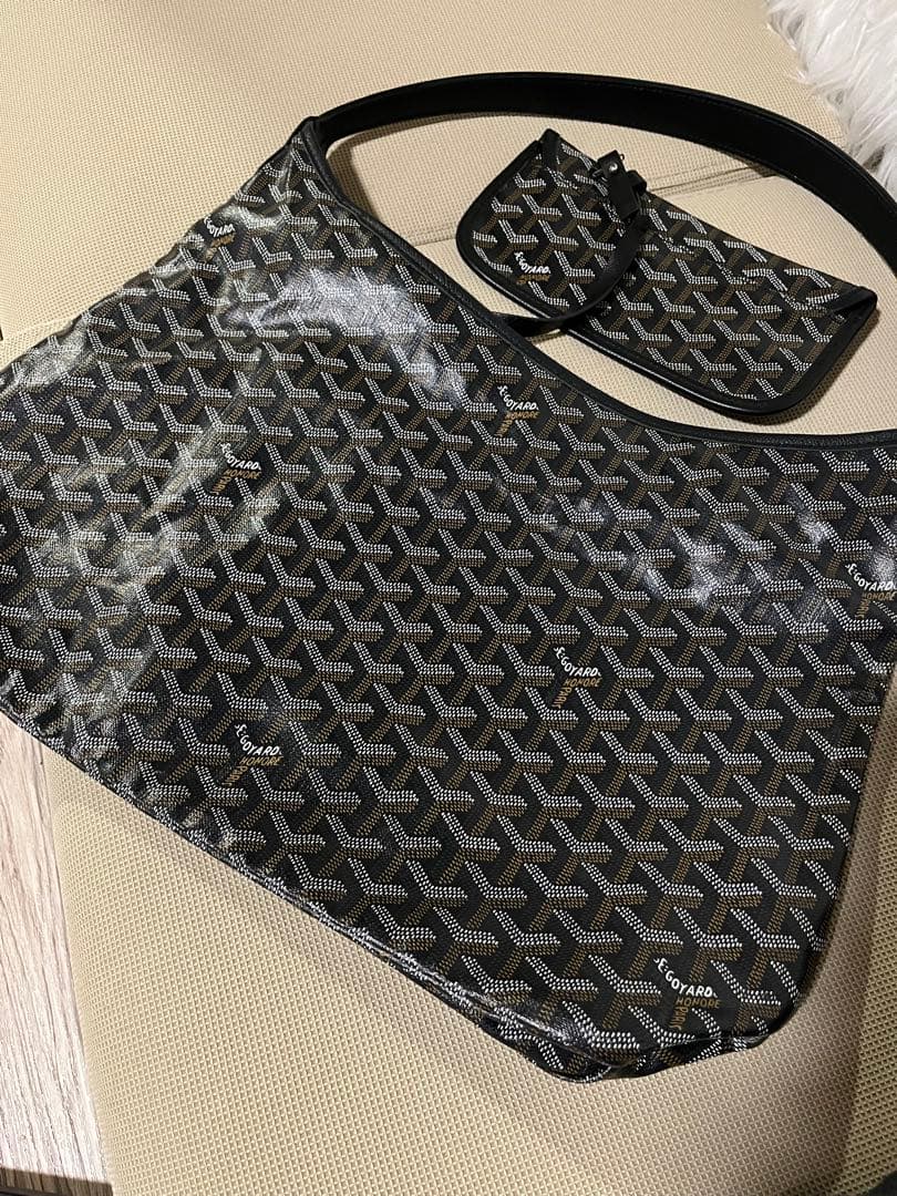 Goyard ショルダーバッグ ブラック ポーチ付き